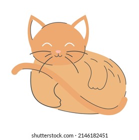 icono de caricatura de gato vector aislado