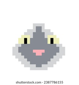 Cat cartoon icon in pixel style