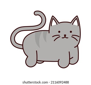 cat cartoon icon white background