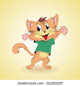 Cat cartoon illustration