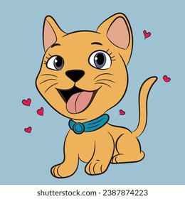 cat cartoon illustration character pretty funny sticker