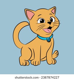 cat cartoon illustration character pretty funny sticker