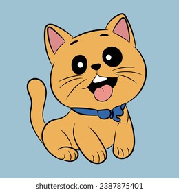 cat cartoon illustration character pretty funny sticker