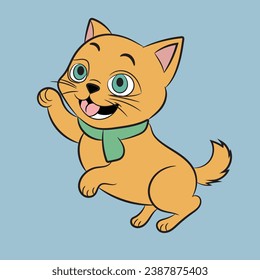 cat cartoon illustration character pretty funny sticker