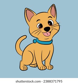 cat cartoon illustration happy and funny character