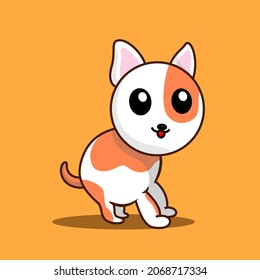 cat cartoon illustration vector editable for icon or decoration