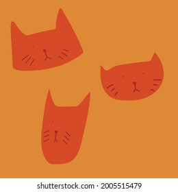 Cat Cartoon Illustration Wallpaper Design