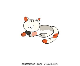 cat cartoon isolated  vector illustration 