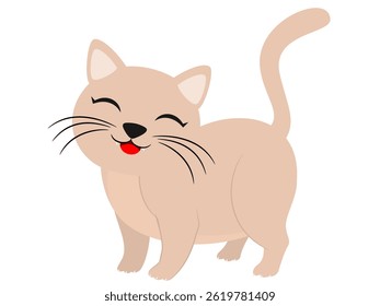 cat cartoon on a white background.