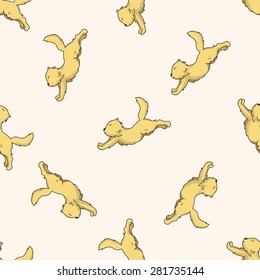 cat cartoon , cartoon seamless pattern background