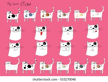 cat cartoon set