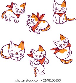Cat Cartoon Sticker Pack your business or merchandise