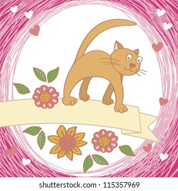 cat in cartoon style