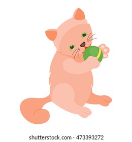 Cat cartoon style vector silhouette