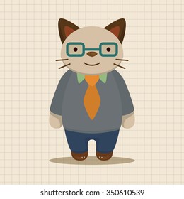 cat cartoon theme element