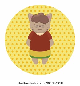 cat cartoon theme elements