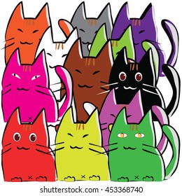 cat cartoon vector