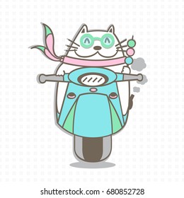 Cat cartoon vector 