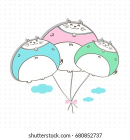 Cat cartoon vector 