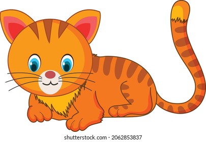 A Cat cartoon vector art and illustration