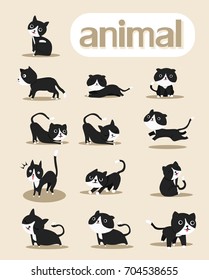 cat cartoon vector cute