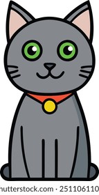 A cat cartoon vector for Halloween