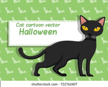 Cat cartoon vector halloween on background. Trick or Treat Concept