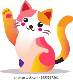 Cat cartoon vector illustration design  