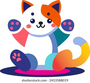 Cat Cartoon Vektorillustration Design  