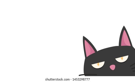 Cat cartoon vector. wallpaper. free space for text. copy space. blank.