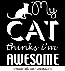 cat catlover pet kittens organic art hirt art design vector illustration for use in design and print poster canvas