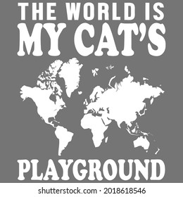 cat catlover pet kittens wo port art hirt art design vector illustration for use in design and print poster canvas