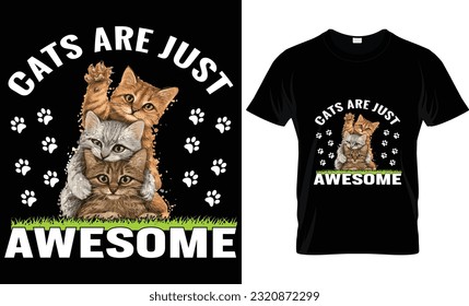 CAT, CATS T-SHIRT DESIGN FOR MEN, CAT LOVERS, T-SHIRT DESIGN.