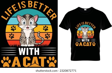 CAT, CATS T-SHIRT DESIGN FOR MEN, CAT LOVERS, T-SHIRT DESIGN.