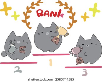 Cat Championship Trophy Ranking Top 3