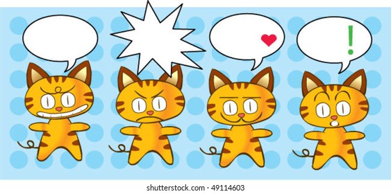 cat character with bubble