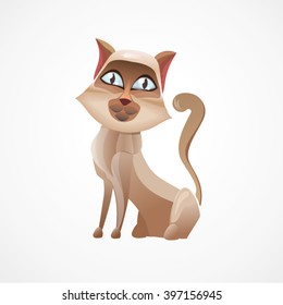 Cat  character. Cartoon styled vector illustration