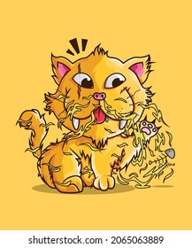 Cat Character Design Tshirt Animal