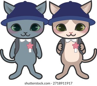 A cat character for elementary school students