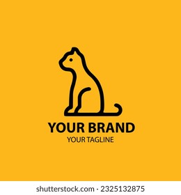 Carácter de gato adecuado para el logotipo de su buen negocio