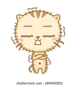 Cat character, Vector design. Children illustration for School books and more. Animal print.