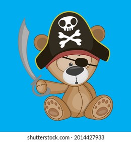 Cat Characters Fighting with Sword Cartoon Vector Illustration