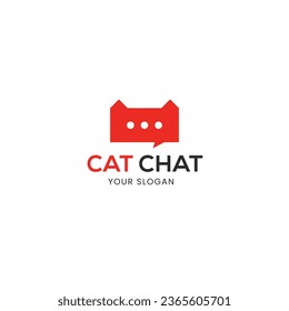 Cat Chat Creative Logo Design Template