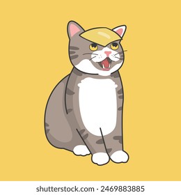 Cat Cheese Vector Cute Illustration