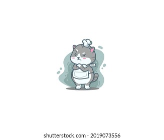 Frío de expresión de Cat Chef, Ilustración