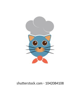 Cat Chef Logo Icon Design