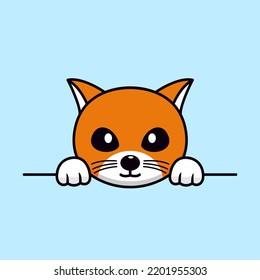 Cat and chibi animal vector illustration