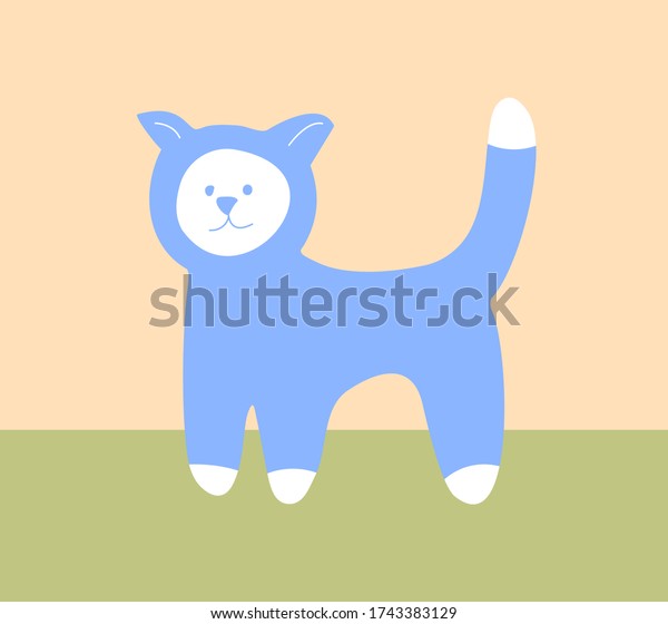 Cat 子ども向けの絵 Cat カラーイラスト のベクター画像素材 ロイヤリティフリー 1743383129