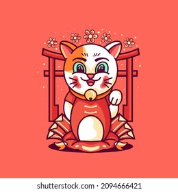 Cat Chinese New Year Illustration for your business or merchandise