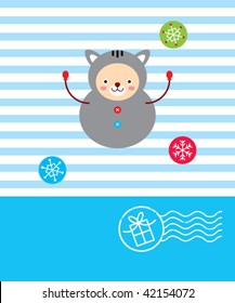 cat christmas card